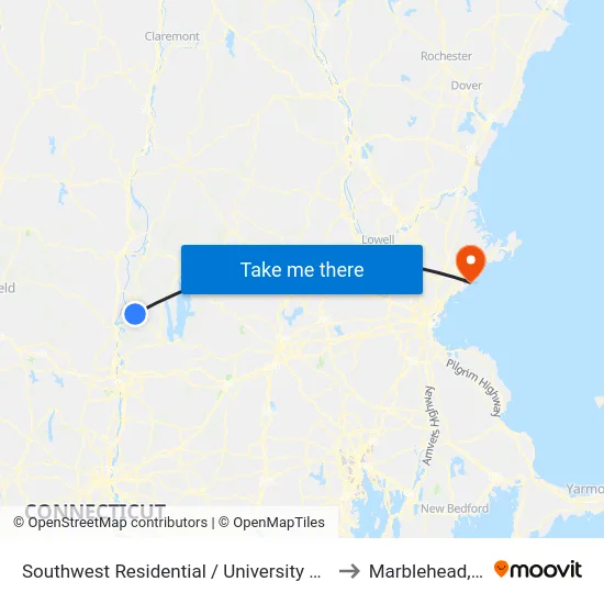 Southwest Residential  / University Drive (S) to Marblehead, MA map
