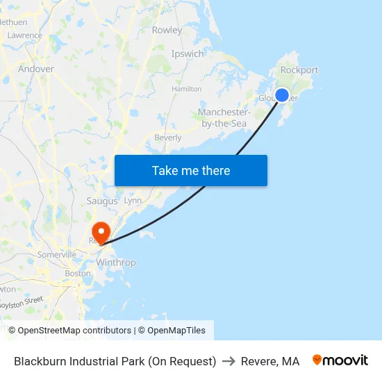 Blackburn Industrial Park (On Request) to Revere, MA map