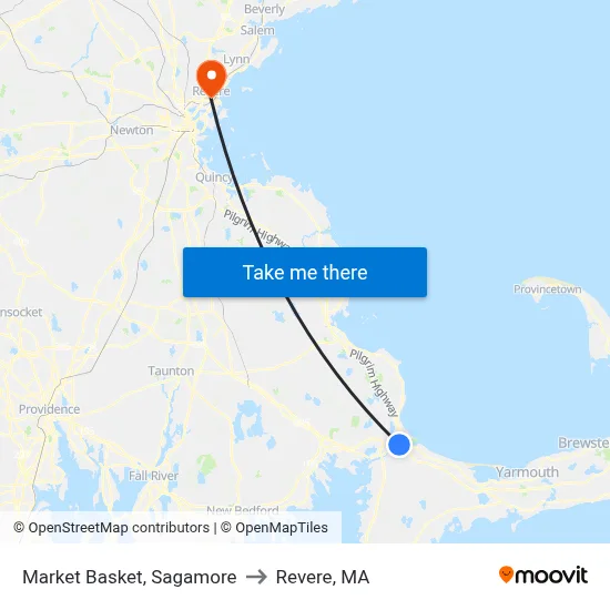 Market Basket, Sagamore to Revere, MA map