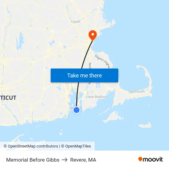 Memorial Before Gibbs to Revere, MA map