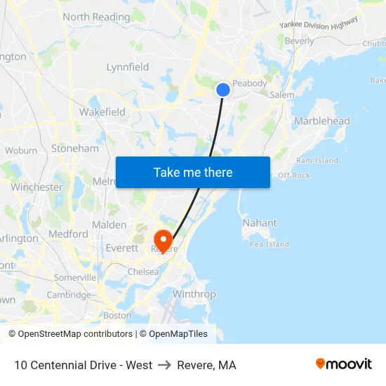 10 Centennial Drive - West to Revere, MA map