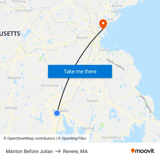 Manton Before Julian to Revere, MA map