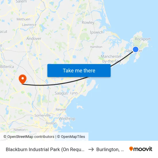 Blackburn Industrial Park (On Request) to Burlington, MA map
