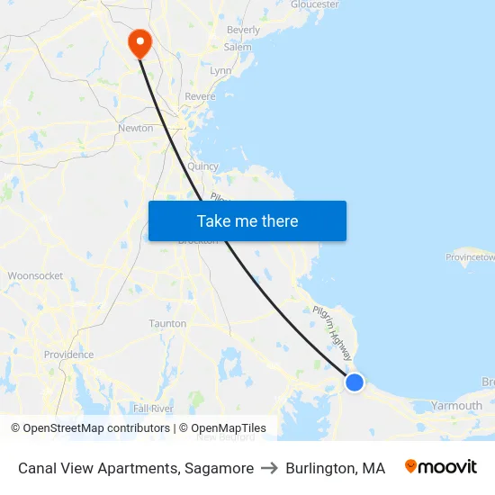 Canal View Apartments, Sagamore to Burlington, MA map
