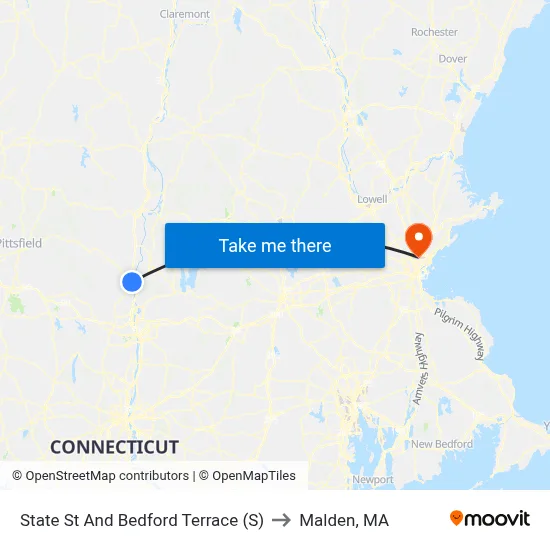 State St And Bedford Terrace (S) to Malden, MA map