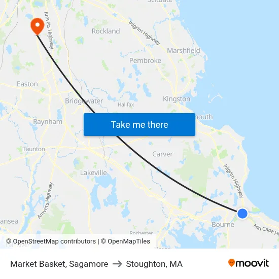 Market Basket, Sagamore to Stoughton, MA map