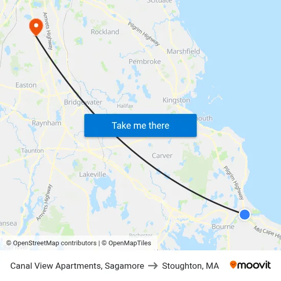 Canal View Apartments, Sagamore to Stoughton, MA map