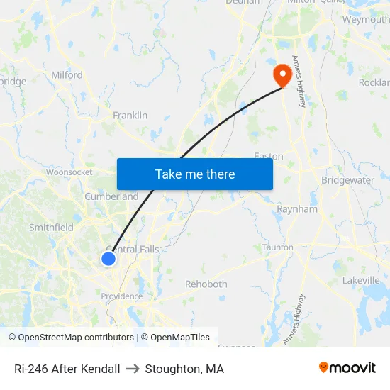 Ri-246 After Kendall to Stoughton, MA map