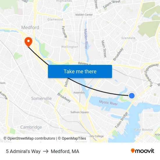 5 Admiral's Way to Medford, MA map