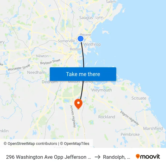 296 Washington Ave Opp Jefferson Ave to Randolph, MA map