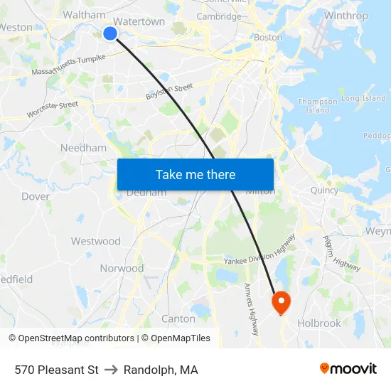 570 Pleasant St to Randolph, MA map