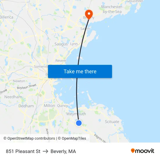 851 Pleasant St to Beverly, MA map