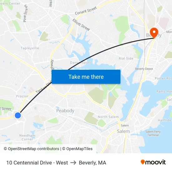 10 Centennial Drive - West to Beverly, MA map
