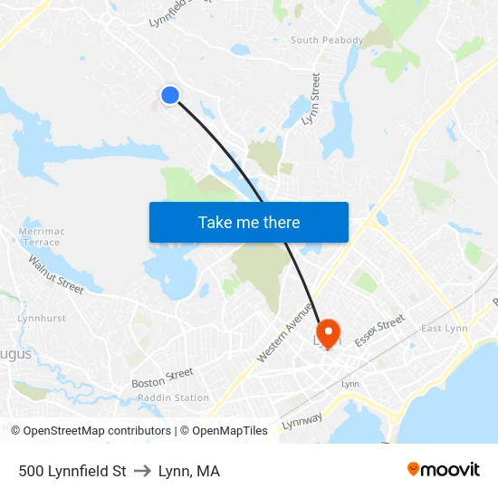 500 Lynnfield St to Lynn, MA map