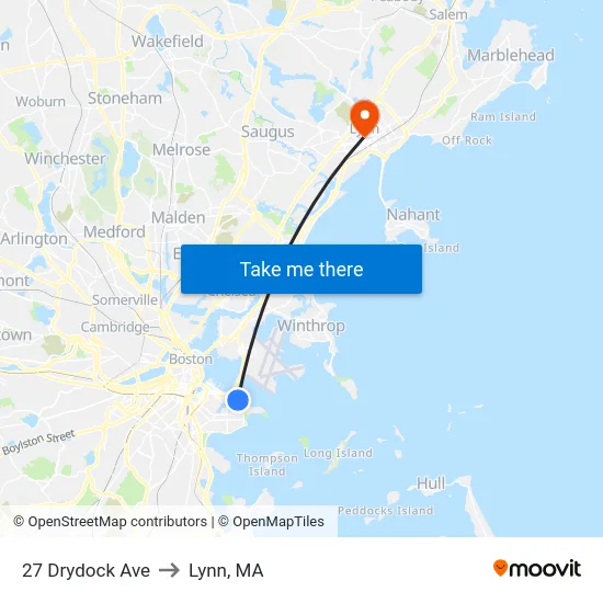 27 Drydock Ave to Lynn, MA map