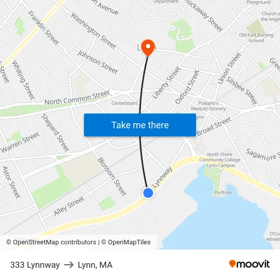 333 Lynnway to Lynn, MA map