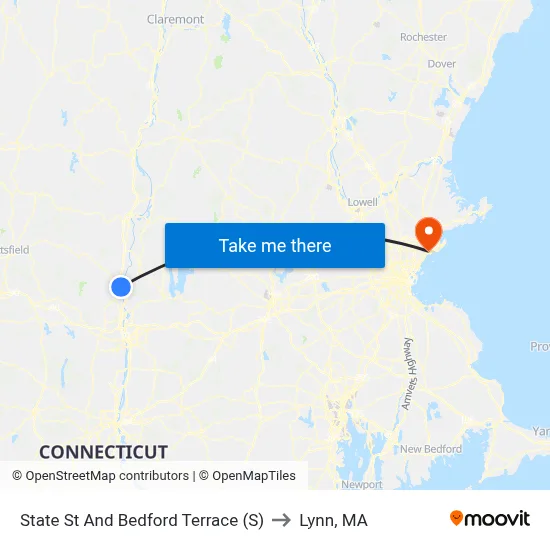 State St And Bedford Terrace (S) to Lynn, MA map