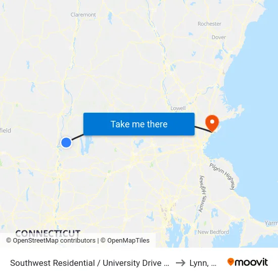 Southwest Residential  / University Drive (S) to Lynn, MA map