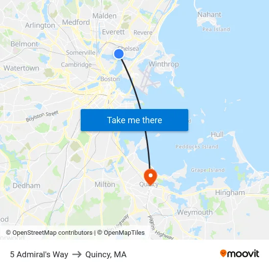 5 Admiral's Way to Quincy, MA map