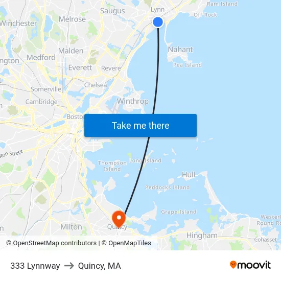 333 Lynnway to Quincy, MA map