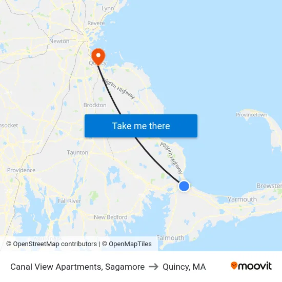 Canal View Apartments, Sagamore to Quincy, MA map