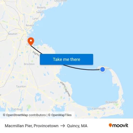 Macmillan Pier, Provincetown to Quincy, MA map