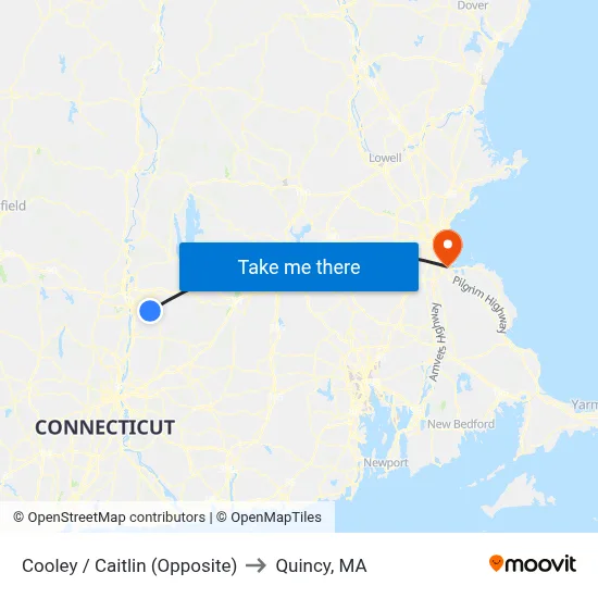 Cooley / Caitlin (Opposite) to Quincy, MA map