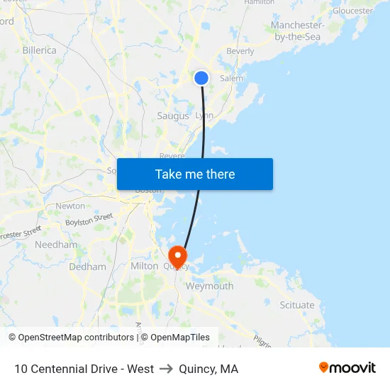 10 Centennial Drive - West to Quincy, MA map