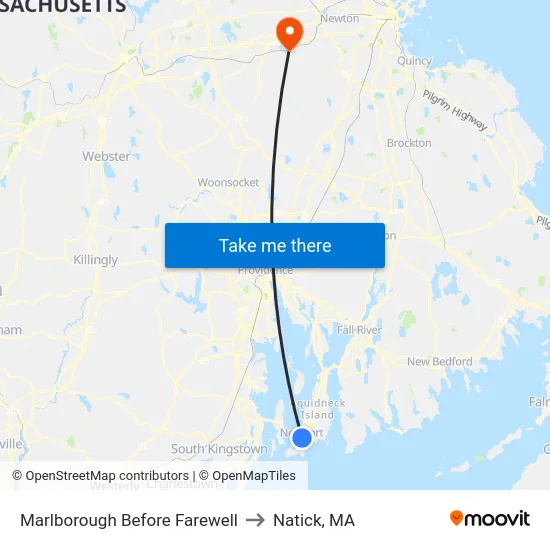 Marlborough Before Farewell to Natick, MA map