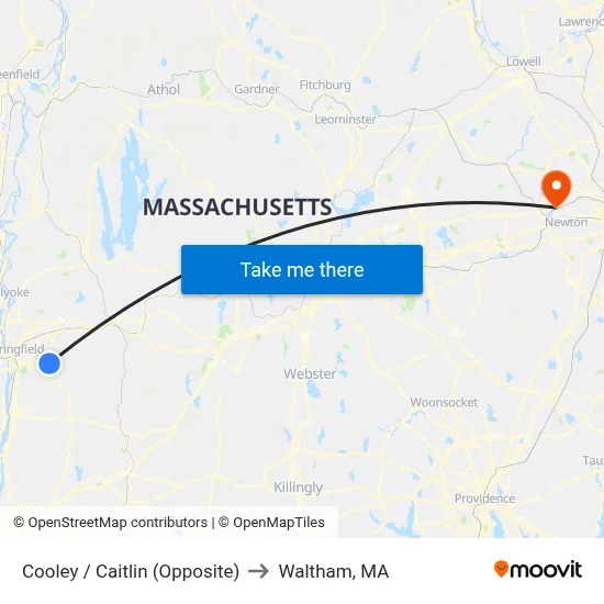 Cooley / Caitlin (Opposite) to Waltham, MA map