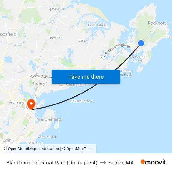 Blackburn Industrial Park (On Request) to Salem, MA map