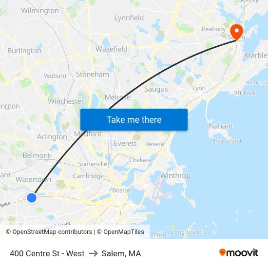 400 Centre St - West to Salem, MA map