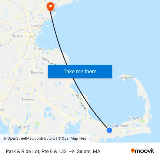 Park & Ride Lot, Rte 6 & 132 to Salem, MA map