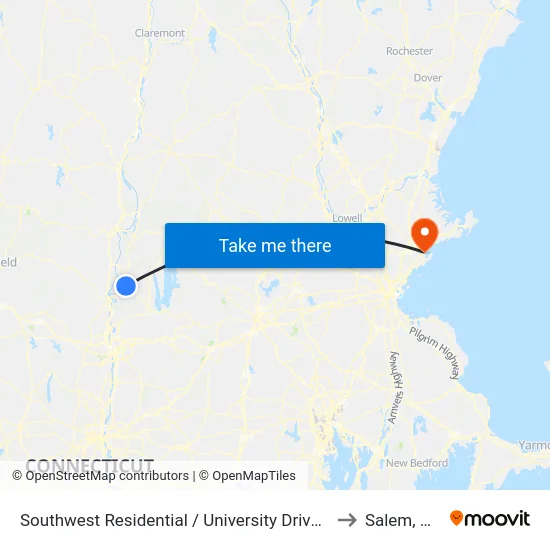 Southwest Residential  / University Drive (S) to Salem, MA map