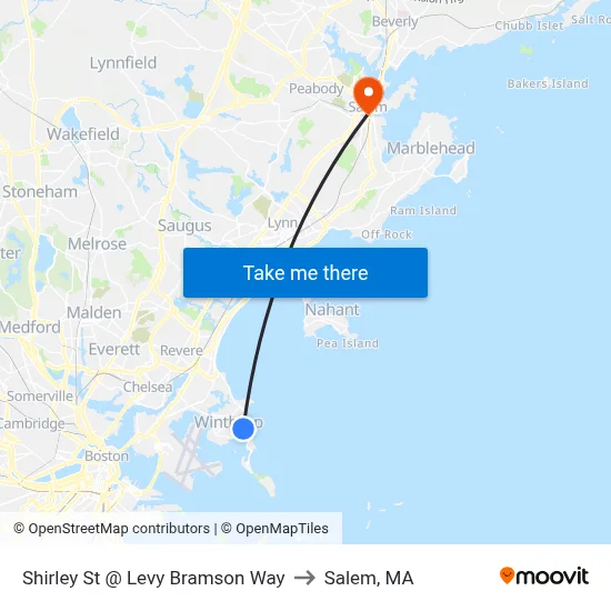 Shirley St @ Levy Bramson Way to Salem, MA map