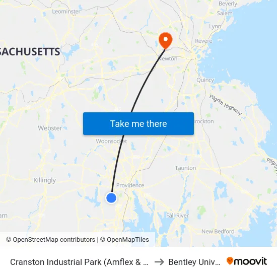 Cranston Industrial Park (Amflex & Comstock) to Bentley University map