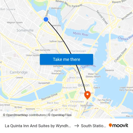 La Quinta Inn And Suites by Wyndham Boston Somerville to South Station subway map