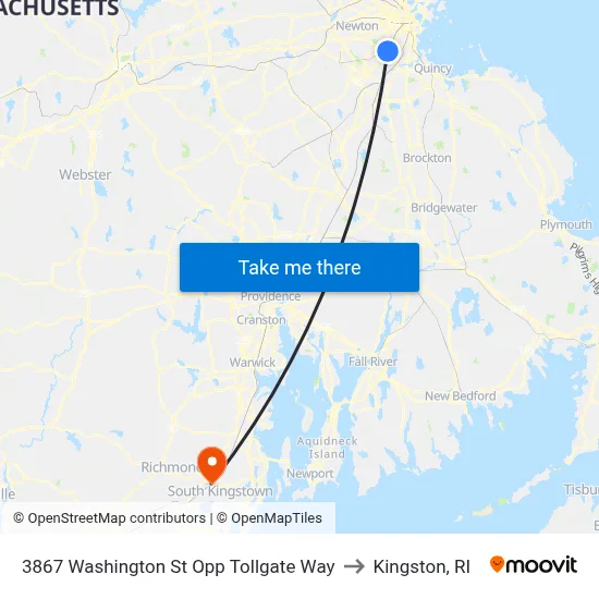 3867 Washington St Opp Tollgate Way to Kingston, RI map
