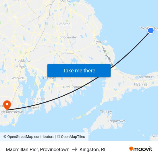 Macmillan Pier, Provincetown to Kingston, RI map