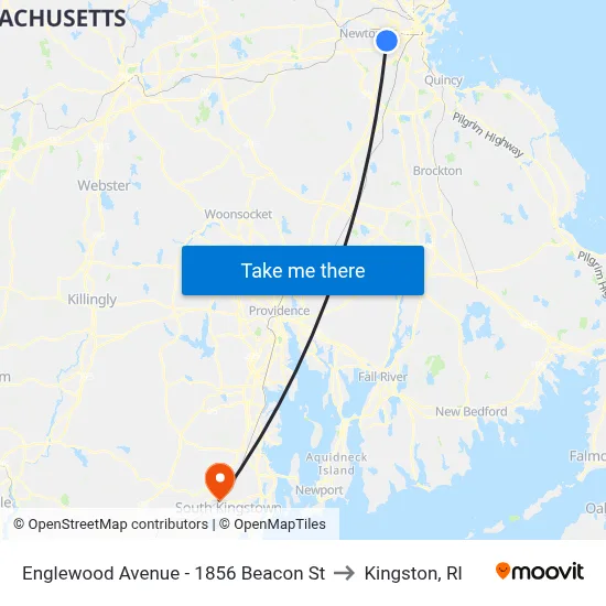 Englewood Avenue - 1856 Beacon St to Kingston, RI map