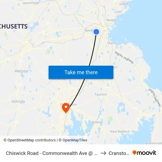 Chiswick Road - Commonwealth Ave @ Chiswick Rd to Cranston, RI map