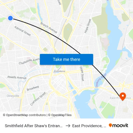 Smithfield After Shaw's Entrance to East Providence, RI map