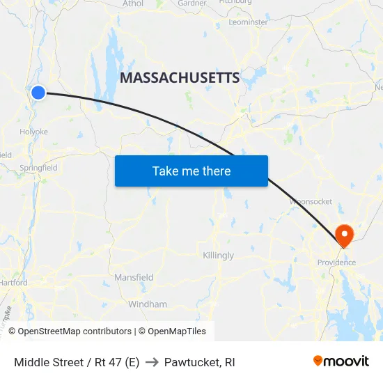 Middle Street / Rt 47 (E) to Pawtucket, RI map