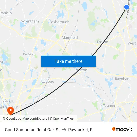 Good Samaritan Rd at Oak St to Pawtucket, RI map