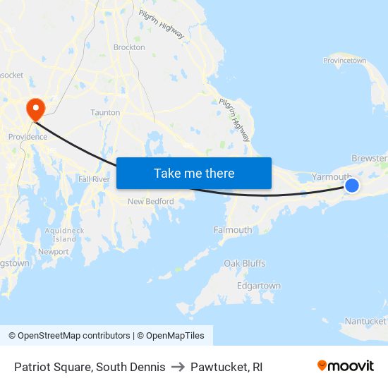 Patriot Square, South Dennis to Pawtucket, RI map