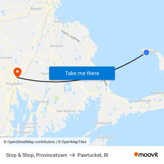 Stop & Shop, Provincetown to Pawtucket, RI map