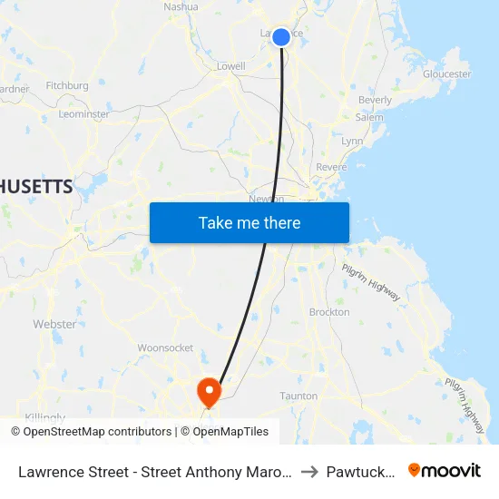Lawrence Street - Street Anthony Maronite Church to Pawtucket, RI map