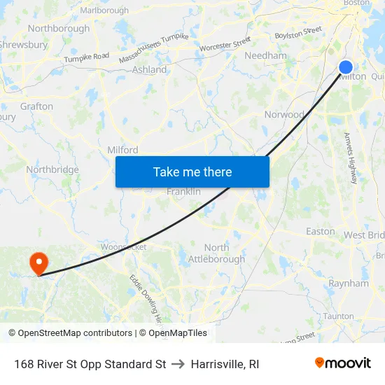 168 River St Opp Standard St to Harrisville, RI map