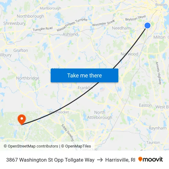 3867 Washington St Opp Tollgate Way to Harrisville, RI map