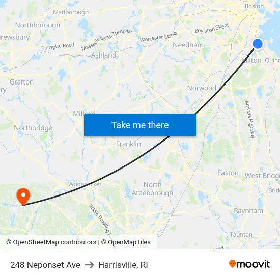 248 Neponset Ave to Harrisville, RI map
